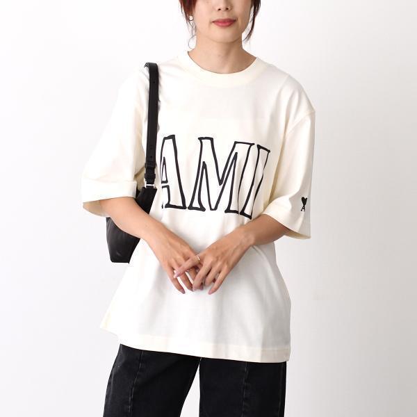 AMI PARIS アミパリス Tシャツ トップス ティック コットンジャージー ショートスリーブ ...