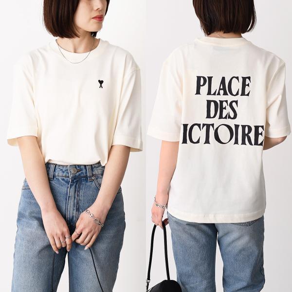 AMI PARIS アミパリス Tシャツ トップス Place Des Victoires プリント...