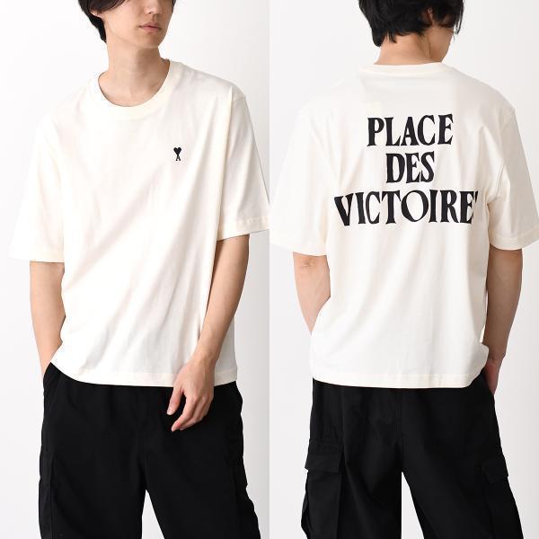 AMI PARIS アミパリス Tシャツ トップス Place Des Victoires プリント...