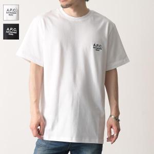 A.P.C APC アーペーセー Tシャツ Raymond COHBU M26388 ロゴT トップス メンズ ユニセックス ブラック ホワイト クルーネック クラシックカット 厚手 コットン