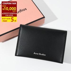 ACNE STUDIOS アクネ ストゥディオズ カードケース カードホルダー フォールドカードケース CG0099 メンズ ブラウン ブラック シンプル ロゴ レザー 二折り財布｜selectshopfelice