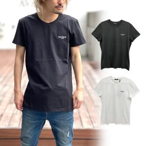 バルマン BALMAIN メンズ ロゴ Tシャツ ロゴT トップス コットン BLACK 