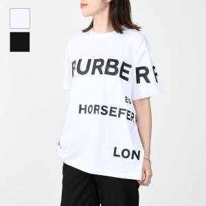 BURBERRY バーバリー Tシャツ ホースフェリー プリント  オーバーサイズ ロゴ 8048748 804078048927 ブラック ホワイト AW30
