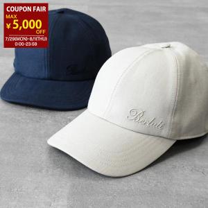 BERLUTI ベルルッティ CAP 帽子 ロゴ 刺繍 リネン キャップ T24CA410 メンズ ...