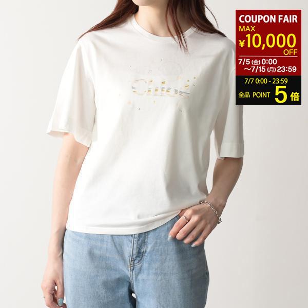 CHLOE トップス Tシャツ クルーネック ロゴTシャツ C20111 キッズ レディース 117...