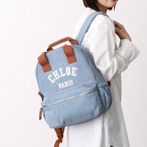【大人も使えるキッズアイテム】CHLOE クロエ カバン バッグ リュック キッズ バックパック C20867 CH26SB20867 子供 デニム ブルー コットン