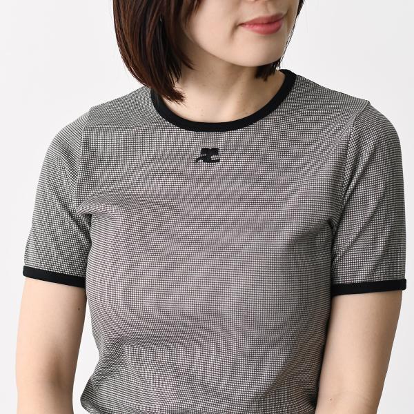 【ラスト1点】Courreges クレージュ Tシャツ トップス シグネチャーコントラストTシャツ ...