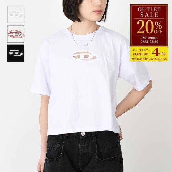 DIESEL ディーゼル カットソー Tシャツ トップス T-BUXT-CROP-OD コットンジャ...