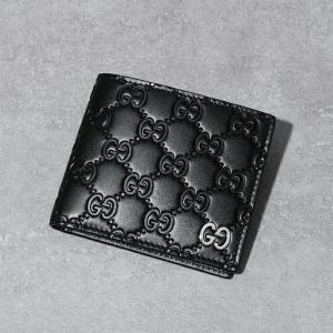 GUCCI グッチ 財布 GG シグニチャー 2つ折り財布 ロゴ レザー
