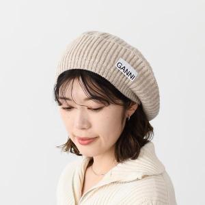 ガニーニット帽 GANNI ニット帽 ニットキャップ Light Structured Rib Knit