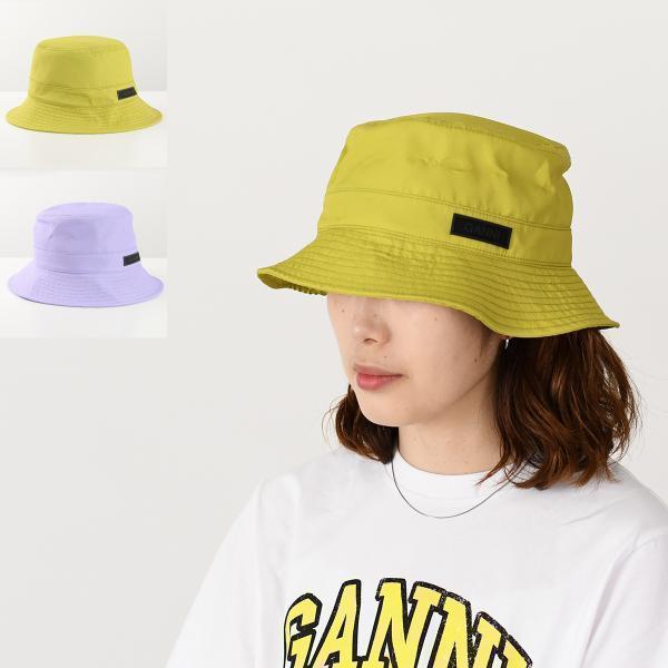 GANNI ガニー ハット ロゴ バケットハット バケハ 帽子 Bucket Hat A5522 レ...