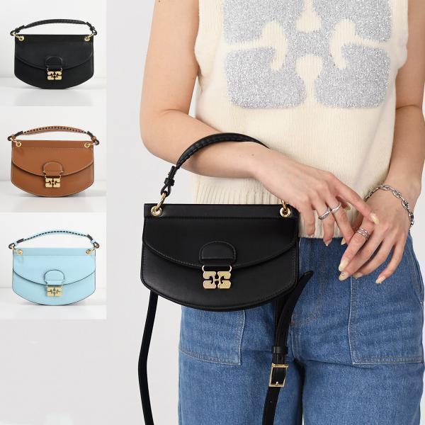 GANNI ガニー バッグ APO-G MINI TOP HANDLE BAG A6349 レディー...
