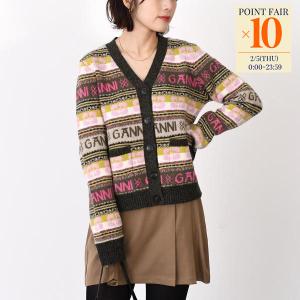 GANNI ガニー トップス ブラウス コットンポプリンスモークブラウス