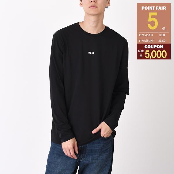 HUGO BOSS ヒューゴボス トップス TCHARK ロングスリーブ Tシャツ ストレッチコット...