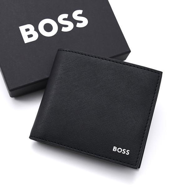 HUGO BOSS ヒューゴボス 二つ折り財布 財布 シルバーフォイルロゴ ウォレット 505367...