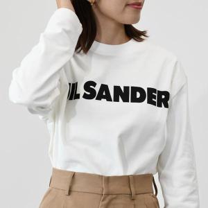 JILSANDER ジルサンダー トップス ロゴロンT J02GC0107 J45047 レディース 女性 WHITE ホワイト 白 ロゴ 長袖Tシャツ ギフト クリスマス プレゼント｜selectshopfelice