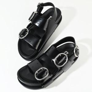 JILSANDER ジルサンダー サンダル スポーツサンダル バックルストラップ レザー J15WP0091 P2775 レディース ブラック 夏 フラットサンダル