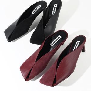 直営店☆JIL SANDER☆SALE! ロゴ ヒール スクエアトゥ ミュール JIL SANDER ジルサンダー ミュール J16WP0004 P6442 レディース