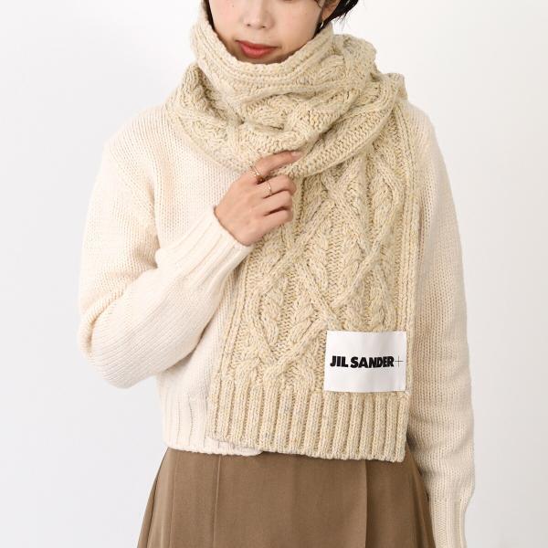 JILSANDER ジルサンダー マフラー スカーフ ロゴラベル J40TE0007 J14522 ...