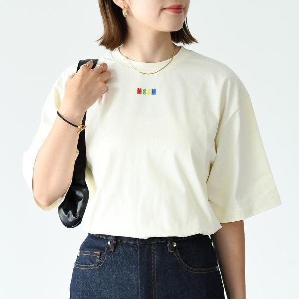 MSGM エムエスジーエム Tシャツ ロゴ RAIBOW MINI レディース MDM101 ロゴT...