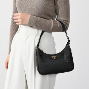 PRADA プラダ バッグ ハンドバッグ サフィアーノレザーMINIバッグ 1BC204 NZV レディース NERO ブラック ミニバッグ レザー 鞄 ショルダーバッグ ロゴ 人気