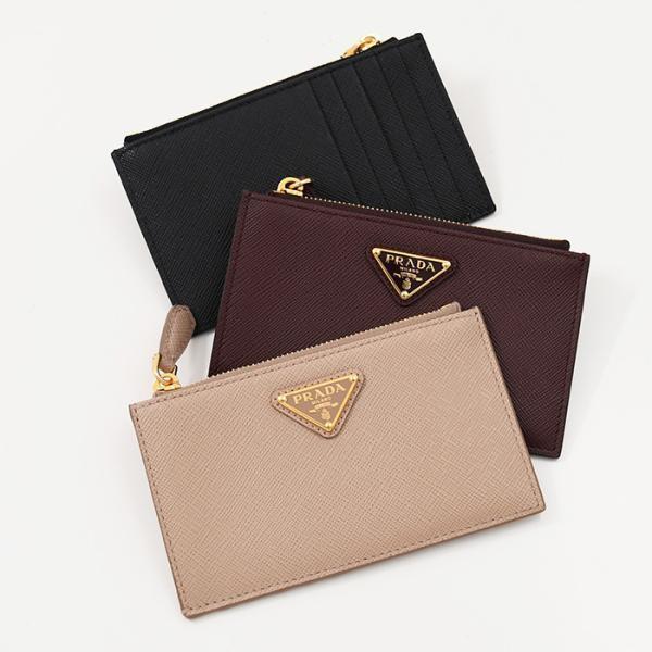 PRADA  プラダ カードケース コインケース サフィアーノトライアングル 1MC086 QHH ...