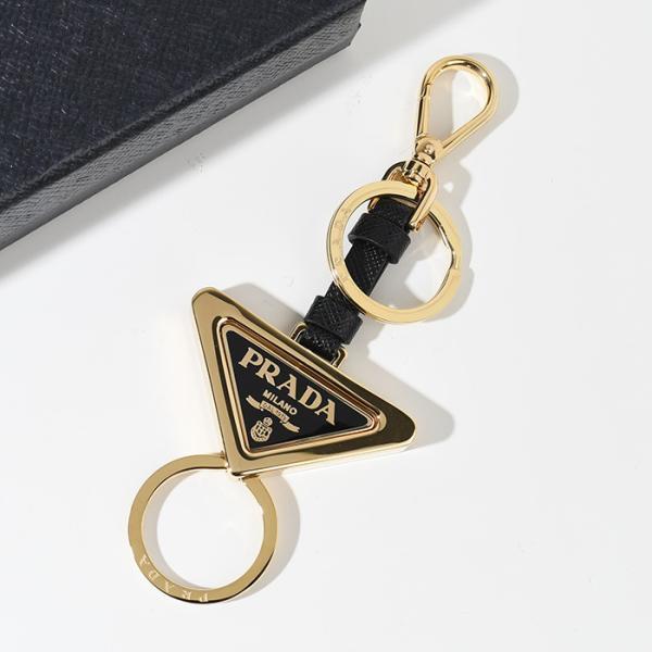【ラスト1点】PRADA プラダ キーチャーム キーホルダー レザー×メタル キーリング 1PS05...