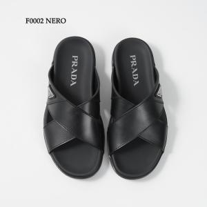 PRADA プラダ サンダル レザー クリスク...の詳細画像1