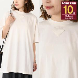 MIU MIU ミュウミュウ トップス ジャージー Tシャツ MJN499 1585 レディース コットン ストレートフィット クルーネック 半袖 春 夏 ロゴT miu MIU ミュウミュウ トップス ジャージー Tシャツ MJN499 1585