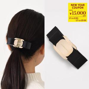 フェラガモ　バレッタ　黒×ゴールド　ヘアアクセサリー バレッタ - ウィメンズ | Ferragamo