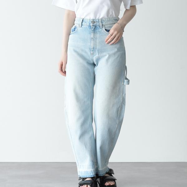 STELLA McCARTNEY ステラ マッカートニー デニム パンツ ワイド レッグ ミッドライ...