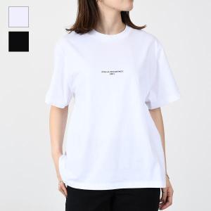 STELLA McCARTNEY ステラマッカートニー ロゴT Tシャツ コットン レディース トップス ホワイト WHITE ブラック BLACK 511240 SMW21 AW20