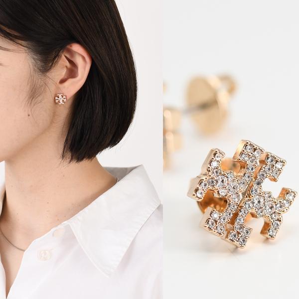 TORY BURCH トリーバーチ ピアス アクセサリー アイコン パヴェ スタッド ピアス レディ...