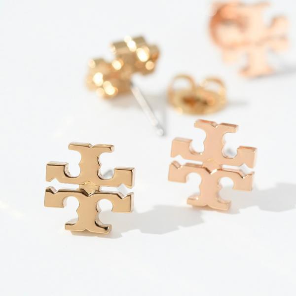 TORY BURCH トリーバーチ キラ アクセサリー ロゴ ピアス 17843 ゴールド ピンクゴ...