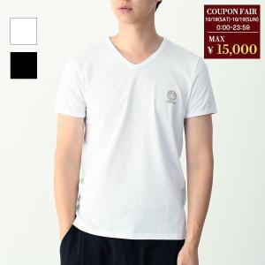 【Versace】グレカプリント 半袖 クルーネック Tシャツ ホワイト レギュラーフィット Tシャツ ロゴ | VERSACE JP