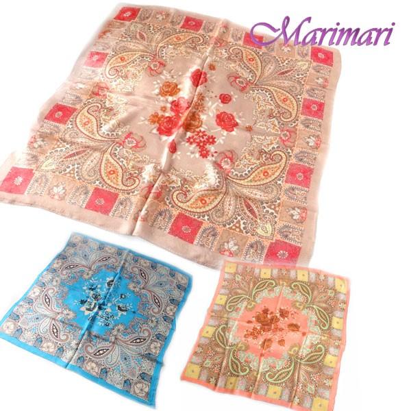 地紋入り 大判シルクスカーフ ヴェルサイユの薔薇 ダークなブルーがレトロ感たっぷり 額に入れて飾れる...