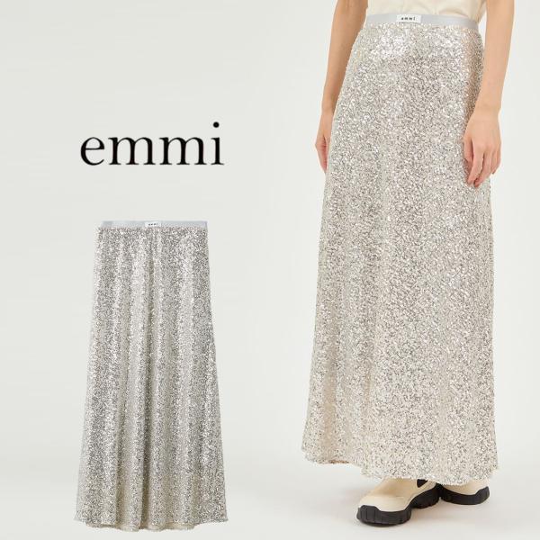 emmi（エミ）スパンコールナロースカート 13wfs255060 シルバー レディース ロング丈 ...