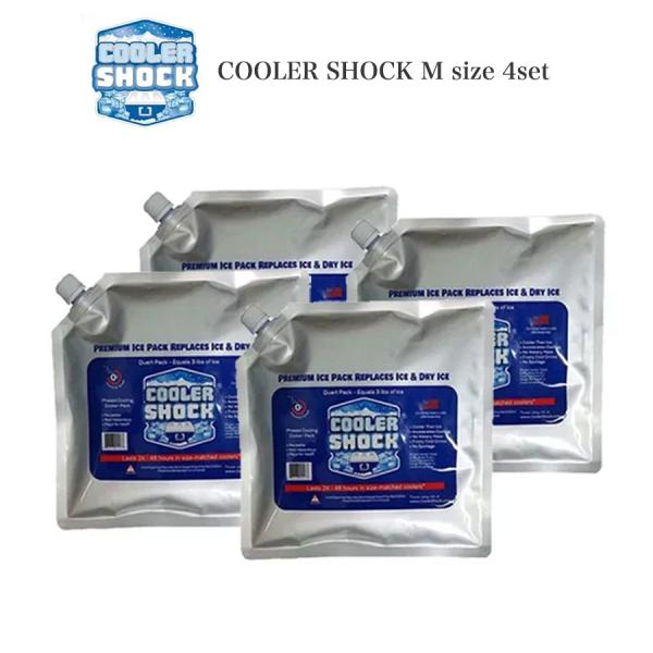 COOLER SHOCK Mサイズ 4個セット(クーラーショック) 予冷約12時間 キャンプ 釣り ...