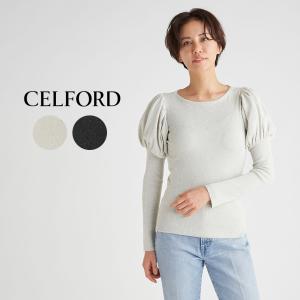 SALE50%OFF CELFORD ボートネックパフスリーブニットプルオーバー cwnt235049 レディース トップス スパンコール ボートネック｜selectshopmu