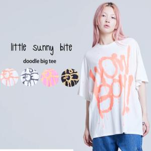 little sunny bite doodle big tee ドゥードゥルビッグTシャツ lsb-ltop-049w トップス メンズ レディース ユニセックス カットソー オーバーサイズ 半袖｜selectshopmu