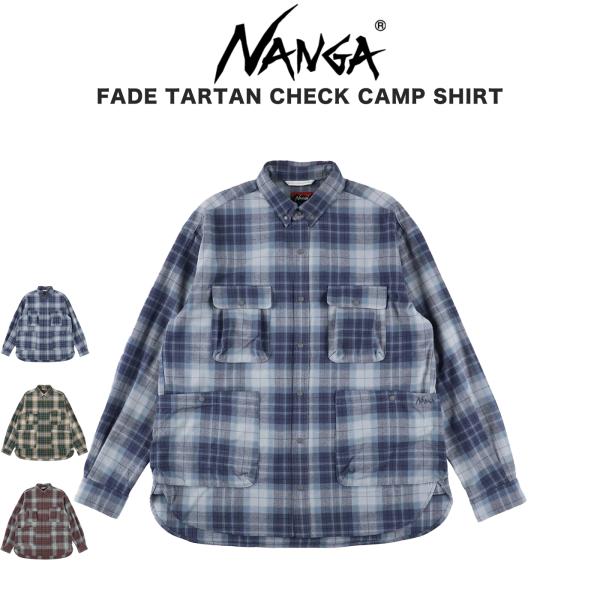 NANGA ナンガ FADE TARTAN CHECK CAMP SHIRT フェード タータンチェ...