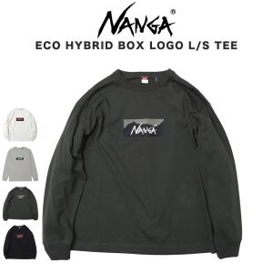 NANGA ナンガ ECO HYBRID BOX LOGO L/S TEE エコハイブリッドボックスロゴロングスリーブTシャツ nw2311-1g206 カットソー｜selectshopmu