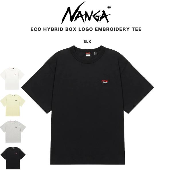 NANGA ECO HYBRID BOX LOGO EMBROIDERY TEE / エコハイブリッ...