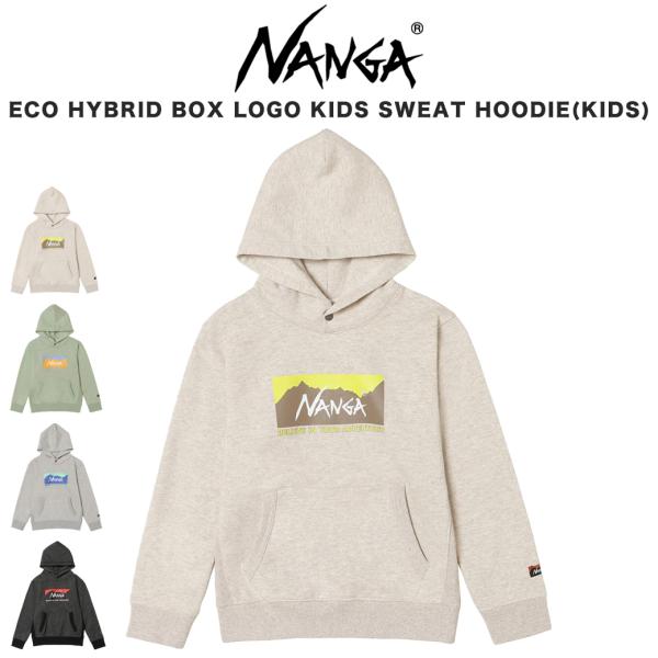 NANGA ナンガ ECO HYBRID BOX LOGO KIDS SWEAT HOODIE(KI...