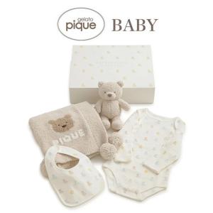 ジェラートピケ ベビー BABY ベアブランケット&amp;ぬいぐるみ&amp;ボディースーツ&amp;スタイ4点セット ギフトBOX pbgg259070  gelato pique