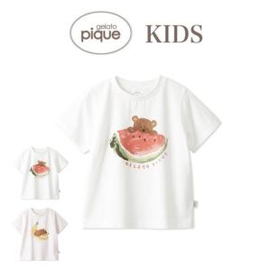 gelato pique kids ジェラートピケ KIDS キッズ フルーツアニマルワンポイント Tシャツ 接触冷感 pkct242452 ジェラピケ トップス ルームウェア｜selectshopmu