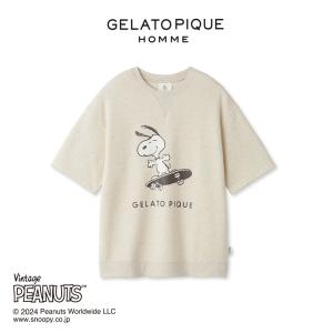 SALE20%OFF GELATO PIQUE HOMME ジェラートピケ オム HOMME裏毛ワンポイントロゴプルオーバー pmct242228 メンズ トップス 部屋着