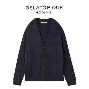 SALE20%OFF ジェラートピケ オム スムーズィーliteアランカーディガン pmnt261144 メンズ ジェラピケ ルームウェア パジャマ GELATO PIQUE HOMME