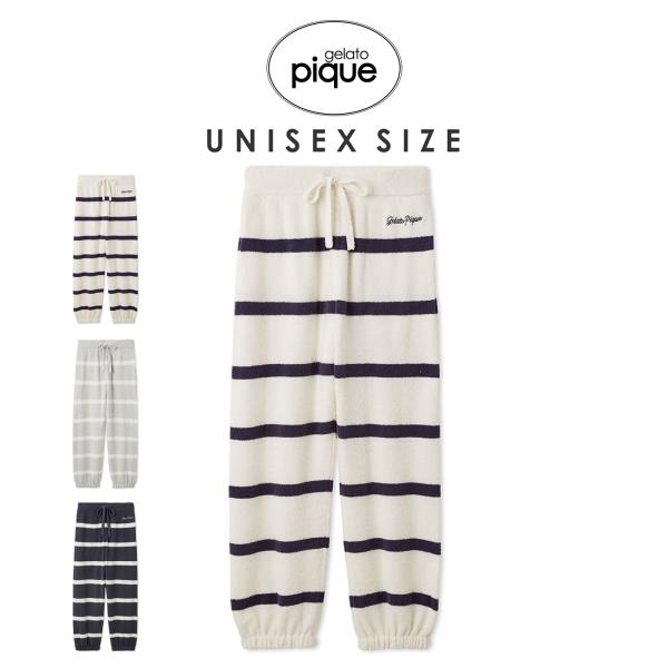 ジェラートピケ エアリーモコボーダーロングパンツ punp261039 ジェラピケ ルームウェア ユ...