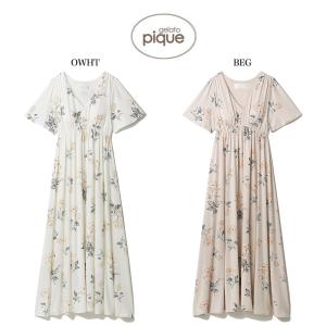 ジェラートピケ gelato pique ルームウェア 通販 ウォーターリリー柄ワンピース